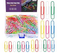 Swpeet 750 graffette colorate da 2,8/3,3/5 cm, dimensioni assortite, piccole, medie e grandi, graffette in metallo rivestito, riutilizzabili, ideali per ufficio, scuola, organizzazione di documenti