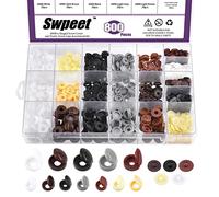 Swpeet 800 viti in plastica a cerniera da 5/32 "1/5" 1/4" 8 colori viti di plastica incernierate e adesivi autoadesivi per fori per viti, kit assortito, coperture a scatto per rondella foro del tubo