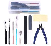 Swpeet 9Pcs Compatibile per Gli Strumenti di Base del Modellatore di Gundam, Sostituzione Perfetta per Il Kit di Strumenti del Modello di Gundam