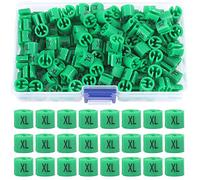 Swpeet Kit assortito di 150 pennarelli in plastica verde per grucce, taglia XL