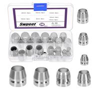 Swpeet Kit assortito di 28 cunei rotondi di sicurezza placcati in zinco, con manico a martello, cunei conici in metallo, cunei con manico per ascia e martello da carpentiere