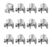 Swpeet Kit assortito di fascette stringitubo in acciaio inox 304, 12 pezzi, 7-9 mm, per auto, agricoltura, impianti e costruzioni