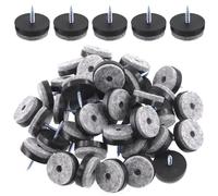 Swpeet Kit assortito di feltrini per mobili, 40 pezzi, 28 mm, colore nero, con feltrini a vite, per gambe in legno di sedie, tavoli, divani
