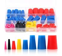 Swpeet Kit assortito di tappi conici protettivi in gomma siliconica ad alta temperatura, 100 pezzi, kit di mascheratura, perfetto per verniciatura a polvere, verniciatura, anodizzazione, placcatura e