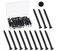 Swpeet Kit assortito di viti autofilettanti a testa svasata autofilettante per mobili, in acciaio al carbonio zincato, M5 x 50 mm, 50 pezzi