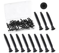 Swpeet Kit assortito di viti autofilettanti a testa svasata autofilettante per mobili, in acciaio al carbonio zincato, M7 x 50 mm, 50 pezzi