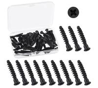 Swpeet Kit assortito di viti autofilettanti per mobili, in acciaio al carbonio, M7 x 40 mm, 50 pezzi, M7 x 40 mm, viti di collegamento autofilettanti per montaggio e montaggio