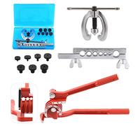 Swpeet Kit di 10 utensili per svasatura automatica e kit assortito di piegatubi 3 in 1 da 180 gradi, 1/2", 7/16", 3/8", 5/16", 1/4", 3/16", 5/8", utensili per svasatura linea e 1/4" 5/8" e 1/4" 5/8"