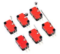 Swpeet,Kit di 24 micro interruttori di limite, lungo rullo a cerniera momentaneo, pulsante SPDT a scatto, elettrodomestici e apparecchiature elettroniche, V-151/152/153/154/155/156-1C25