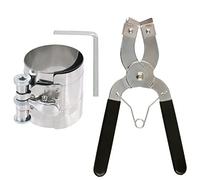 Swpeet Kit di 3 pinze per compressore ad anello a pistone in acciaio inossidabile da 3 pollici e pinze regolabili per installazione a pistone con kit di strumenti per rimozione e chiave, perfette per