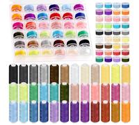 Swpeet Kit di 72 bobine di filo da cucito in 36 colori, bobine preavvolte e bobine di filo per cucire in poliestere, per macchina da cucire, forniture per mano, viaggi, fai da te e casa