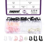 Swpeet Kit di 80 clip di fissaggio per tubo del carburante, 8 stili, kit assortito, ricambio perfetto compatibile con parti originali Ford da 3/8" 5/16" mancanti o guasti