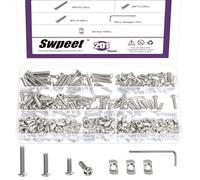 Swpeet Kit di dadi a T con testa esagonale (M4)