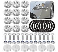 Swpeet Kit di fissaggio a sgancio rapido, universale, in alluminio, per paraurti anteriore e posteriore, kit di fissaggio per paraurti anteriore e posteriore, kit di 54 pezzi, 3 paia, colore argento