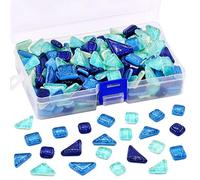 Swpeet - Kit di piastrelle a mosaico da 0,5 kg, colori misti, quadrate e triangolari originali per mosaico, con brillantini, perfetto per decorazioni domestiche e artigianali Mosaic Tiles E