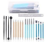 Swpeet,Kit di strumenti per modellare l'argilla e modellare, 19 pezzi, strumento per pennino, strumenti per ceramiche, strumenti in argilla di plastica, argilla, ceramica