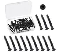 Swpeet Kit di viti autofilettanti autofilettanti per mobili, M5 x 35 mm, in acciaio al carbonio zincato, 50 pezzi, per montaggio e montaggio