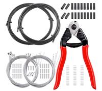 Swpeet Kit tagliacavi e alloggiamento in acciaio inox con tappi terminali, cavi freno e cambio, O-ring per bicicletta da strada e montagna, 83 pezzi