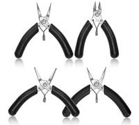 Swpeet Mini Jewelry Pliers-3.5 Jewelry Making Hand Tools Beading Hobby Work Craft Supplies 4 tipi di pinze per gioielli da 3,5 pollici, set di pinze per gioielli, strumenti per la creazione di