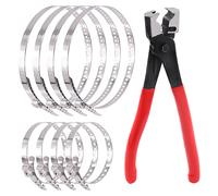Swpeet Pinze multiuso per morsetti per tubo, 9 pezzi, con piccole e grandi dimensioni in acciaio inox, set di morsetti per vano bagagli, albero motore regolabile, pinza crimpatrice CV, pinza per