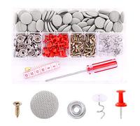 Swpeet Rivetti di riparazione per baldacchino auto, manopola di riparazione con perni e strumento di montaggio, per grembiule letto, bottoni automatici sul tetto auto, supporto, design per tettuccio