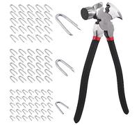 Swpeet Set di 151 pinze per recinzioni da 25,4 cm con testa a martello e 3 misure da 3/4", 5/6" 3/2", pinze per estrattori per chiodi, estrattore per graffette per installazione, manutenzione e
