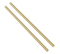 Swpeet - Set di 2 barrette rotonde in ottone massiccio da 0,6 cm di diametro, 35,6 cm di lunghezza, ideali per vari alberi, asse in miniatura, modellismo, nave, modelli di auto