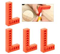 Swpeet - Set di 2 quadrati di posizionamento da 15,2 cm, angoli di 90 gradi, per la lavorazione del legno, utensili da falegname, cornici, scatole, armadi o cassetti, 4 Inch