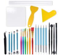 Swpeet,Set di 24 strumenti per modellare l'argilla, strumenti per scolpire l'argilla, set per sculture in ceramica (N0.1 24 pezzi, kit di strumenti per modellare l'argilla)
