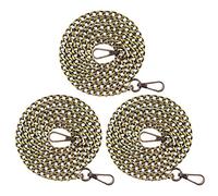 Swpeet - Set di 3 cinturini di ricambio per catena piatta con fibbie, in bronzo, alla moda, perfetti per il fai da te in metallo con tracolla, borsa a mano