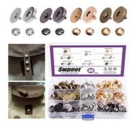 Swpeet - Set di 40 bottoni magnetici a pressione da 18 mm, rotondi e resistenti, in oro, argento, bronzo e nero, per cucito, fai da te, lavori a maglia, borse, borsellini, vestiti, cuoio