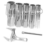 Swpeet Set di 6 chiavi a bussola a doppia estremità per doccia in acciaio inox da 31/32", 1-7/16", 1-9/32", 1-3/32", 1-3/32", in acciaio inox, con set di chiavi regolabili per doccia, per rimuovere la