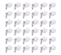 Swpeet - Set di 60 clip per cavi in nylon di plastica di tipo R, per fissaggio a vite, in nylon, con 60 viti per la gestione dei fili (3/8", bianco)