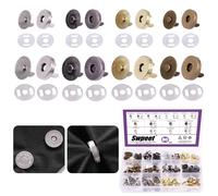 Swpeet Set di 80 chiusure magnetiche a bottone 14/18 mm chiusure in metallo oro