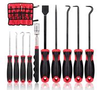 Swpeet Set di 9 ganci lunghi con kit di strumenti telescopici magnetici, raschiatori di precisione, raschietto, rimozione tubi, estrattori, perfetti per strumenti automobilistici ed elettronici