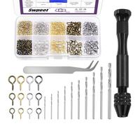 Swpeet Set di attrezzi per trapano a mano, Pin Vise Hand Drill (N5)