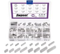 Swpeet Set di chiavi parallele per albero di trasmissione in acciaio inox, 140 pezzi, 16 misure, 3 mm, 4 mm, 5 mm, 6 mm, 6 mm, con estremità arrotondata, chiavi parallele, assortimento di chiavi per