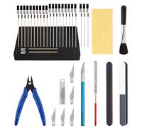Swpeet Strumenti di modellazione per supporto base per verniciatura a spruzzo aerografo 37Pcs Professional Painting Stand Base Holder y Gundam Modeler Herramientas básicas con Alligator Clip Sticks