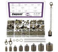 Swpeet Tappi terminali per cavi, chiusure per cavi, kit di accessori per terminali terminali (bronzo)