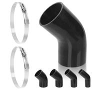 Swpeet Tubo in silicone rinforzato a 4 strati, 89 mm, gomito a 45 gradi, 4 strati, con bullone in acciaio inox 304 da 84 a 108 mm, per auto