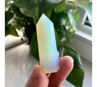SWRVVMJDTN 1PC Crystal Point Opal Hexagonal Column Repair Crystal Magic Wand Stone Home Furnishing Room Decoration Ornaments