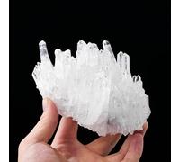 SWRVVMJDTN 1pc Nature Crystal Cluster Ornament Clear Quartz Crystal Large Cluster Geode Raw Stone White Crystals Rock Divination Gifts Decor,300~400g
