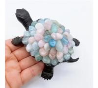 SWRVVMJDTN Beautiful Amethyst Cluster Turtle Crystal Rose Quartz Stone Animal Turtle Home Decor Gift (Color : Colorful)