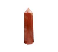 SWRVVMJDTN Crystal Columns Health Crystal Point Obelisk Wand Amethyst Rose Quartz Ore Crafts Home Decoration 1PC Ornaments (Color : Red Jasper)