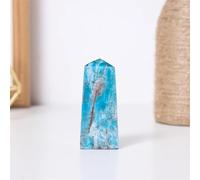 SWRVVMJDTN Crystal Stone Blue Apatite Magic Point Crystal Column Home Decoration Stone DIY Gift Ornaments