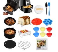 Swsdee Accessori per Friggitrice AD Aria Calda,8 Pollici 13pz Accessori Per Friggitrice Ad Aria Calda XXL Per Cosori Princess Innsky Gowise Philips E Tutte Le Friggitrici Ad Aria Da 4,7 L,5,5 L,6,2 L