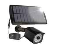 Swsdee Telecamera Finta Da Esterno,con Luce Solare LED Lampeggiante,con 3 Modalità di Illuminazione, Impermeabile Ip67 con Sensore di Movimento,per La Protezione Balcone Patio Esterno (Tipo diviso)