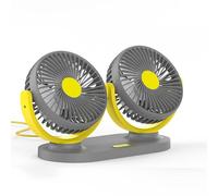 SWSMYZFF Ventilatore Auto, per V-W Passat B8 Valiant Alltrack 2015-2023 Facile da Usare Ventilatore USB Alta Efficienza Ventilatore Auto Elettrico,Grey Yellow