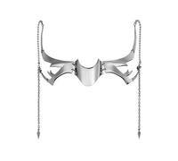 Swtgaah Cyberpunk Metal Mask Nicchia Alien Regolabile Fluidmeccanico Maschera Metemaschere Irregolare Metallo Halloween Punk Maschera Meccanica (Maschera Meccanica 2)