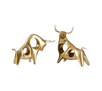 Swtgaah Decorazioni per armadietto del vino per il soggiorno Ornamenti artigianali in resina artificiale per bambini di mucca elefante letterario OK Girl decorazione soggiorno (bue)